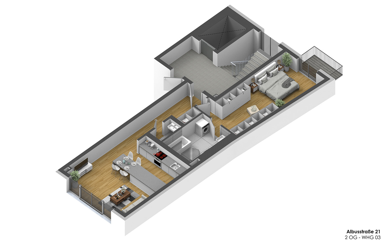 Albusstraße 21 - 2 OG - WHG03 - 3D