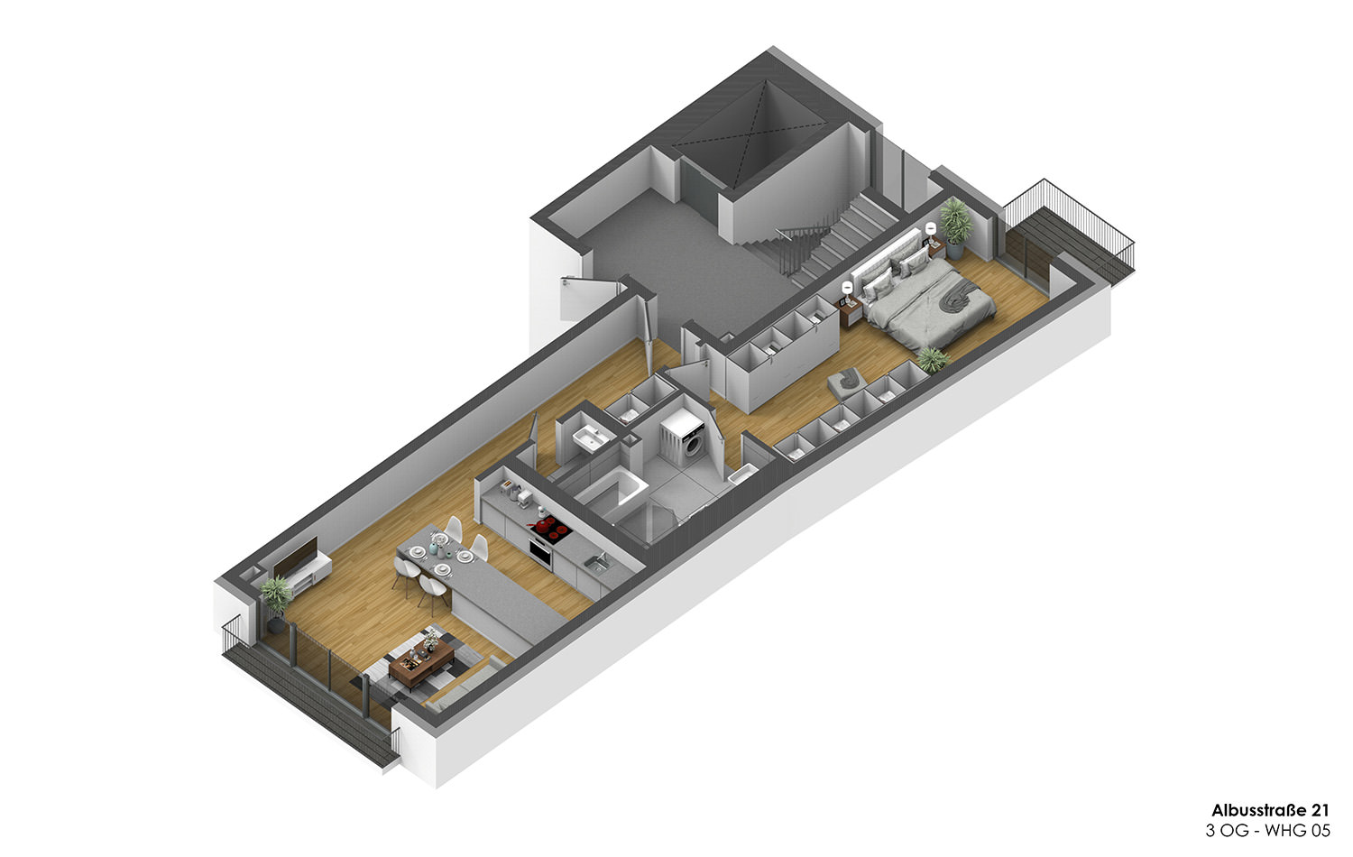 Albusstraße 21 - 3 OG - WHG05 - 3D