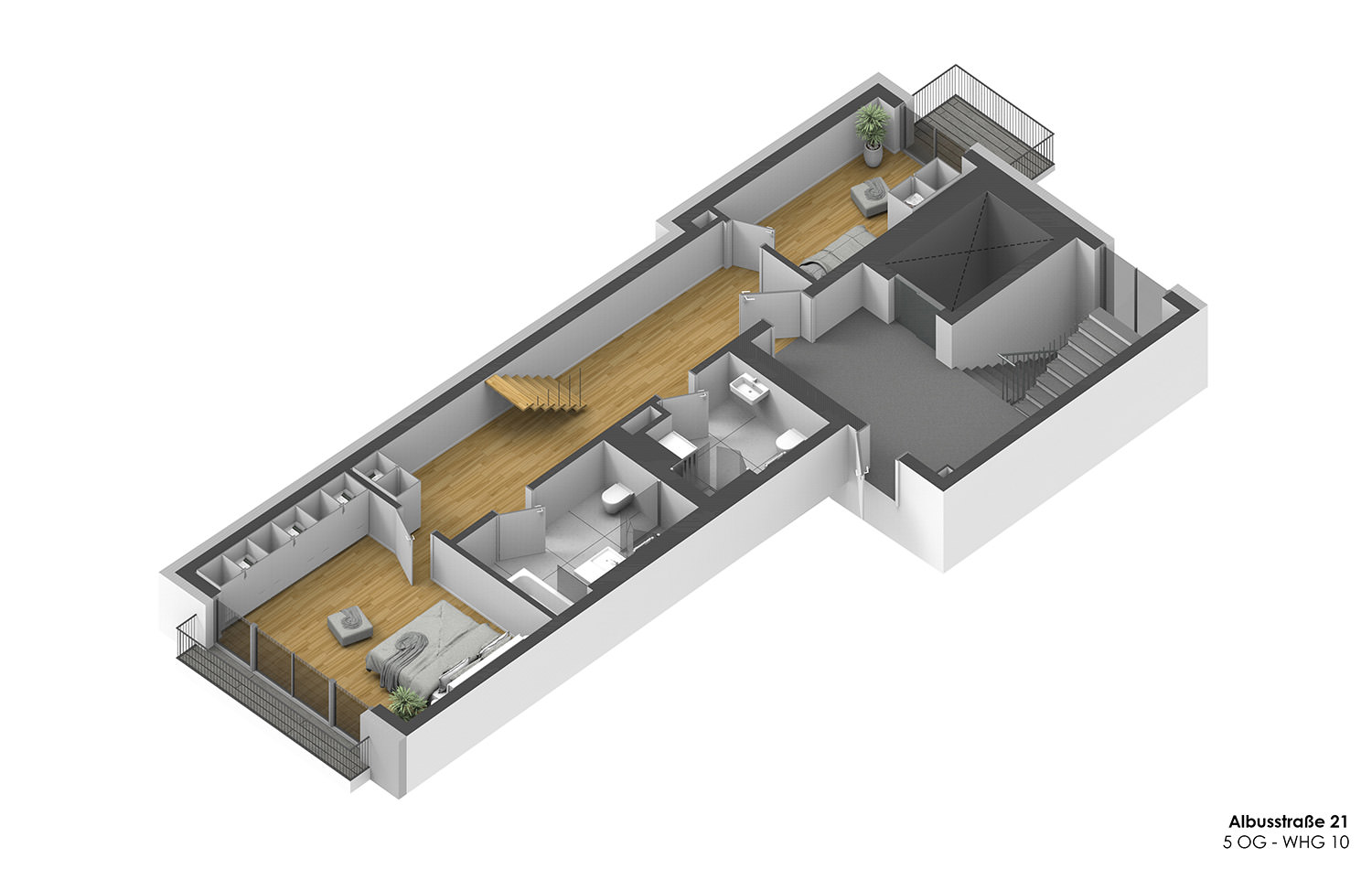Albusstraße 21 - 5 OG - WHG10 - 3D